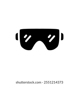 Ski goggles black fill icon, winter theme icons vector illustration. Editable graphic resources for many purposes.