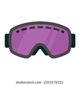 ski goggles flat vector illustration logo icon clipart isolated on white background