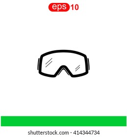 Ski goggles icon.