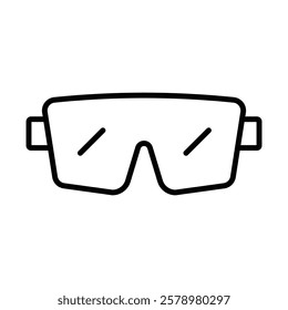 Ski goggles icon Black and white logo