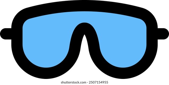 Diseño del icono de las gafas de esquí en tamaño 32px