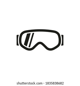 Diseño de iconos de gafas de esquí en estilo plano. Aislado. Vector.