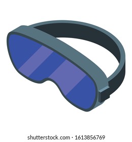 Ski goggles icon. Isometric of ski goggles vector icon for web design isolated on white background
