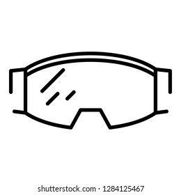 Ski goggles icon. Outline ski goggles vector icon for web design isolated on white background