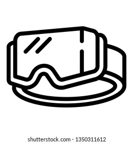 Ski goggles icon. Outline ski goggles vector icon for web design isolated on white background
