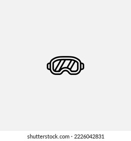 Ski goggles icon sign vector,Symbol, logo illustration for web and mobile