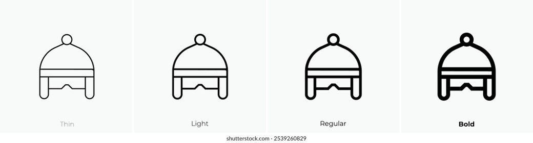 ski goggles icon. Thin, Light Regular And Bold style design isolated on white background