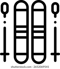 ski goggles icon. Thin Linear Style Design Isolated On White Background