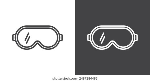 Ski goggles icon vector logo set collection for web app ui