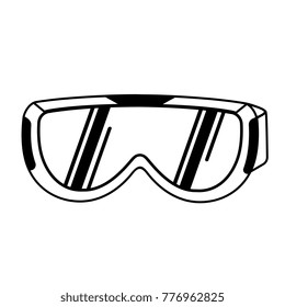 Ski goggles. Inventory for winter sports. Eye protection.