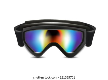 Ski Goggles isolated on white