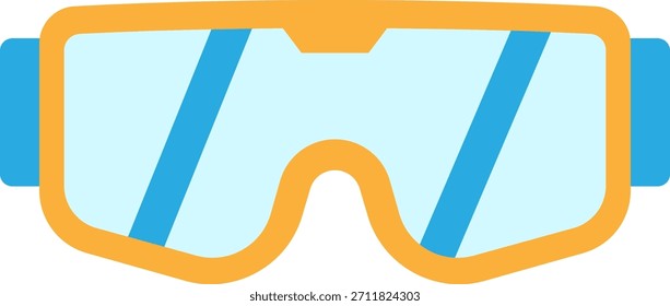 Gafas de esquí aisladas sobre fondo blanco