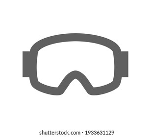 Ski goggles on a white background. Symbol. Vector illustration.