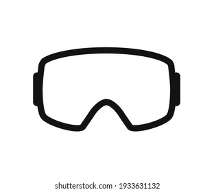 Ski goggles on a white background. Symbol. Vector illustration.
