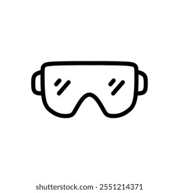 Ski goggles outline icon, winter theme icons vector illustration. Editable graphic resources for many purposes.