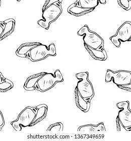 ski goggles pattern vector sketch