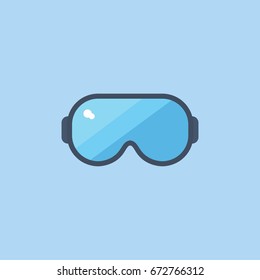 ski goggles vector icon