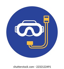 Ski goggles Vector Icon fully editable

