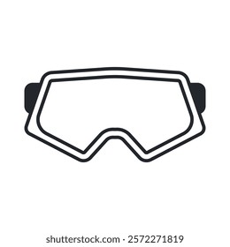 Ski goggles vector icon isolated on a white background.