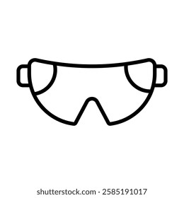 Ski Goggles Vector Line Icon Design