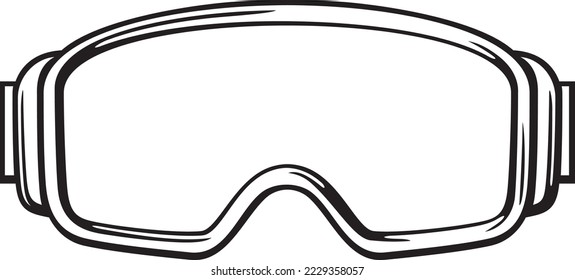 Ski Goggles with (Winter Sport Glasses). Vector Illustration.