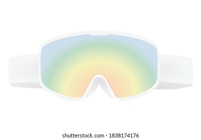 Ski googles. front view. vector
