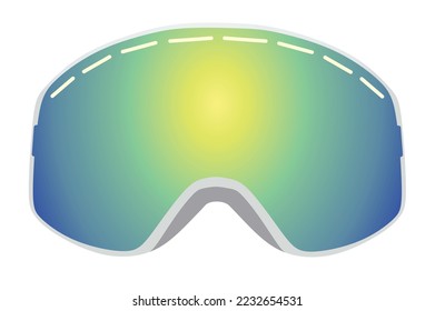 Ski googles. front view. vector