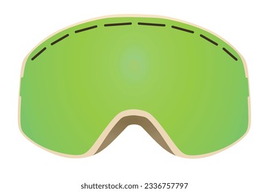 Ski googles. front view. vector