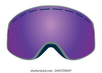 Ski googles. front view. vector