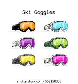 Ski googles, sketch for your design