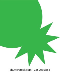 Ski with green pointy shapes