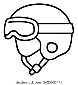 Ski helmet icon on white background vector
Vector icon sport and health