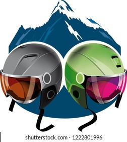 Ski helmet Mountain ski sport equipment