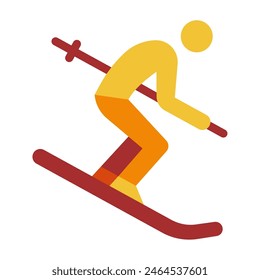 Ski Holiday travel object illustration