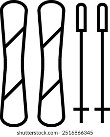 Ski icon design for personal commercial use