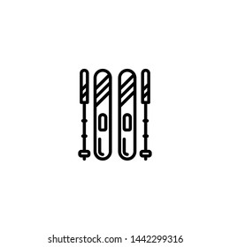 ski icon sign signifier vector