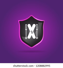 ski icon. sport sign