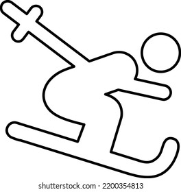 ski icon in trendy flat style isolated on background. ski icon page symbol for your web site design ski icon logo.eps
