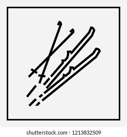 ski icon vetor