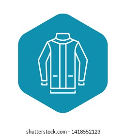 Ski jacket icon. Outline ski jacket vector icon for web design isolated on white background