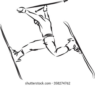 ski jump illustration