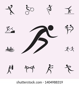 Ski jumping icon. Elements of sportsman icon. Premium quality graphic design icon. Signs and symbols collection icon for websites, web design, mobile app on white background