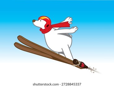 Eisbärenbild Skispringen