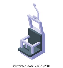 Ski lift chair icon isometric vector. Winter travel. Alpine resort