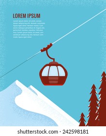 Ski Lift Gondola Snow Mountains