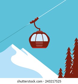 Ski Lift Gondola Snow Mountains