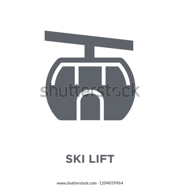 Ski lift\
icon. Ski lift design concept from Winter collection. Simple\
element vector illustration on white\
background.