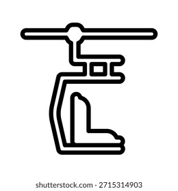 Ícone de teleférico, gráfico Line Vetor