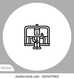 Ski lift icon sign vector,Symbol, logo illustration for web and mobile