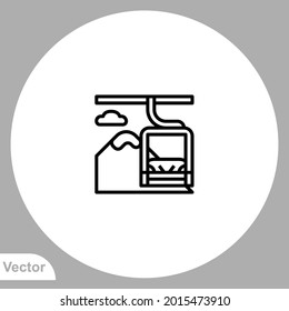 Ski lift icon sign vector,Symbol, logo illustration for web and mobile
